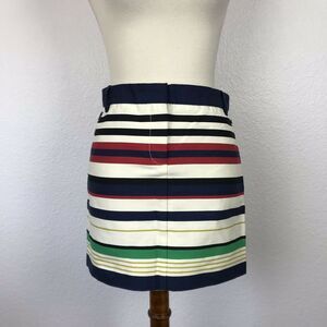J. Crew Factory A-Line Striped Mini Skirt